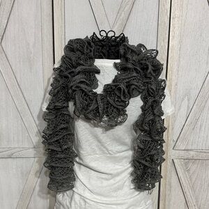 Crochet Ruffled Scarf